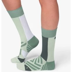 On Running Women's High Sock -On Running high sock fw19 mineral white w g1